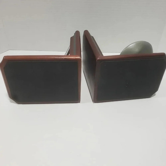 Pair of Bookends Lodge Golf Driver and Four Iron Club Silver/Brown. - Picture 7 of 9